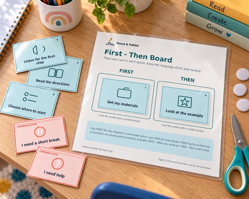Visual Schedule for Kids, First Then Board and Task Cards listing preview